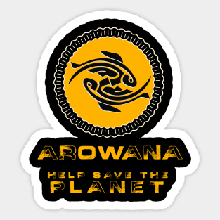 Arowana Asian Dragon Fish / Help Save the Planet Sticker